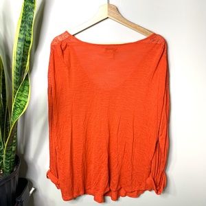 Lucky Brand Tops - • LUCKY BRAND • orange cut out shoulder top Lucky Brand Tops - • LUCKY BRAND • orange cut out shoulder top